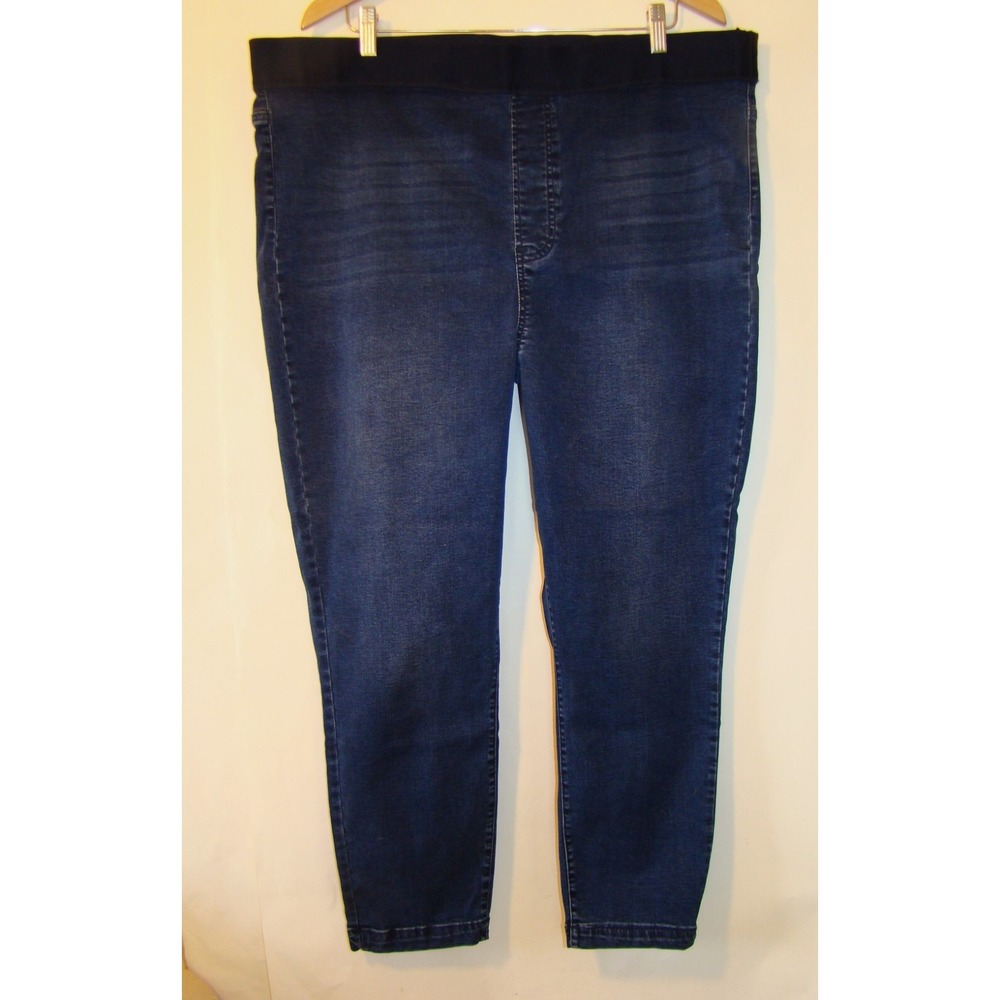 BUFFALO DAVID BITTON WOMENS PLUS SKINNY STRETCH PULL ON ANKLE JEANS XXL  A122